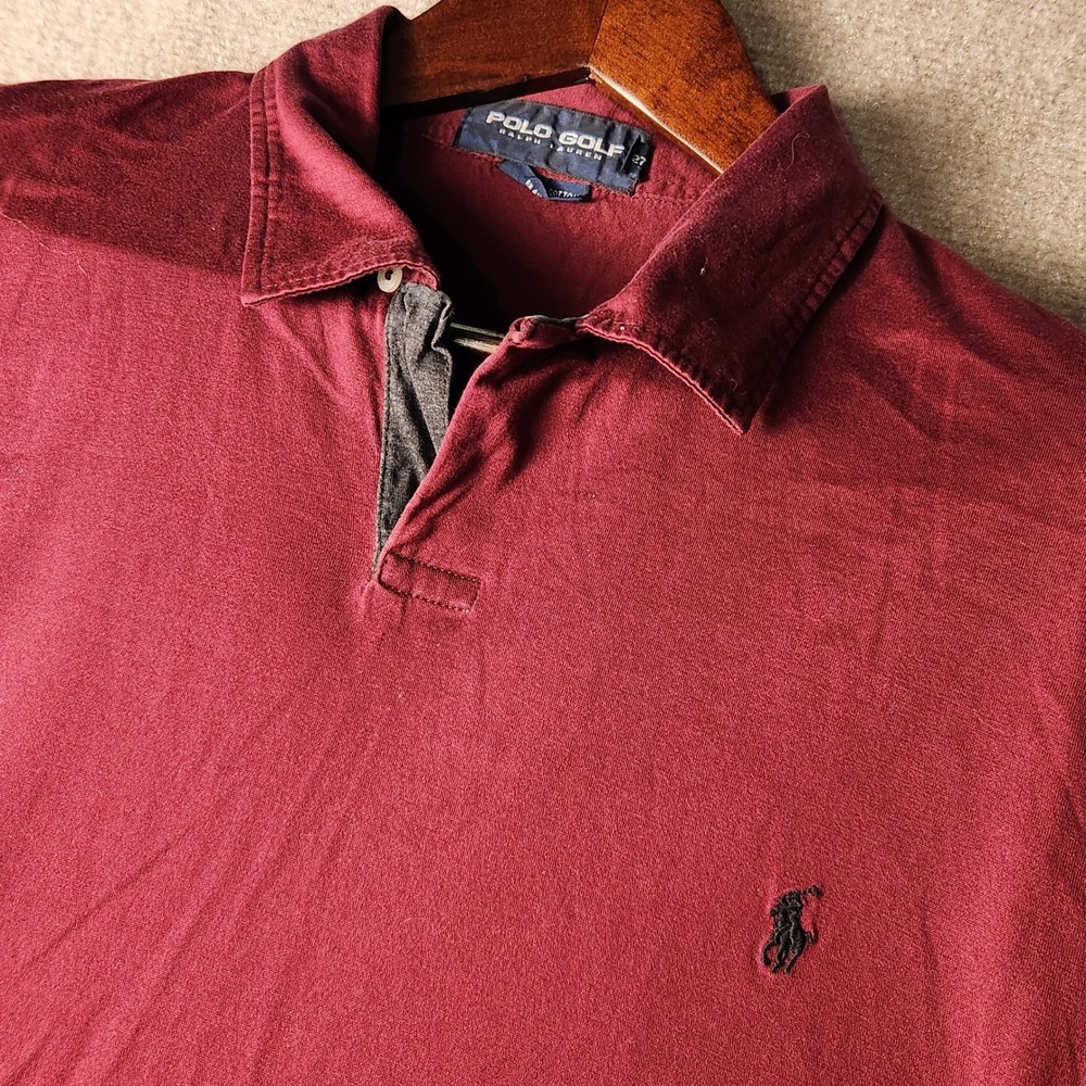 Polo Golf Ralph Lauren Polo Shirt Mens XL Burgundy Excellent Pima Cotton Logo